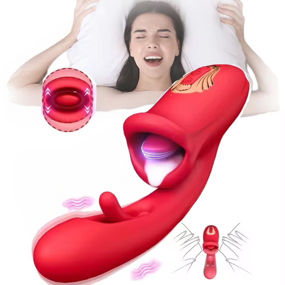 Premium 3-in-1 Tongue Licking & G-Spot Vibrator - Waterproof Clitoral & Nipple Stimulator Sex Toy for Couples - Best Adult Wellness Product in India - Image 6