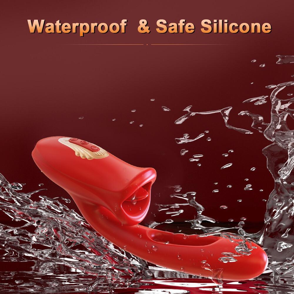 Premium 3-in-1 Tongue Licking & G-Spot Vibrator - Waterproof Clitoral & Nipple Stimulator Sex Toy for Couples - Best Adult Wellness Product in India - Image 3