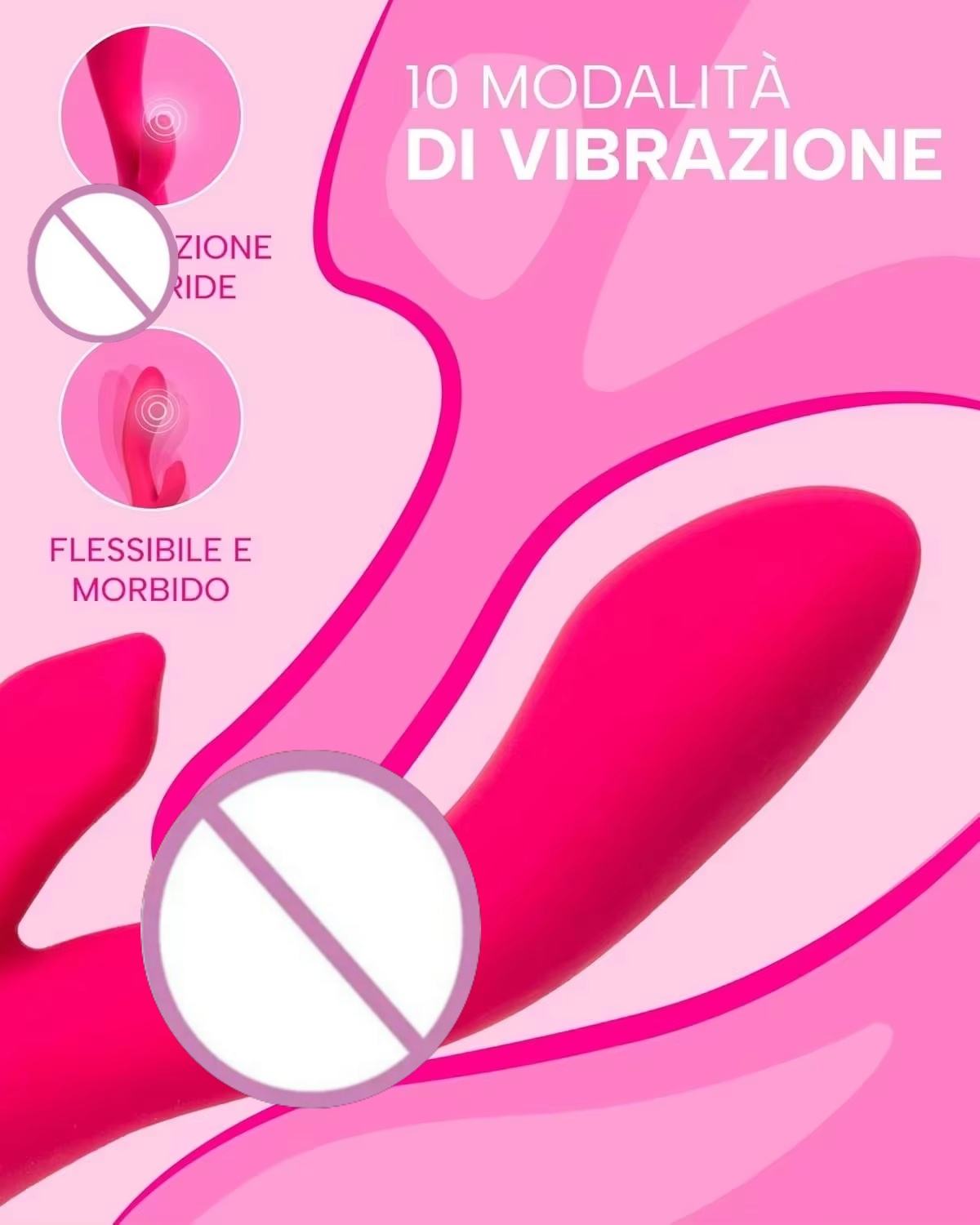 Premium G-Spot Rabbit Stick Vibrator for Women - Clitoral Dual Stimulation Massager - Waterproof Silicone Adult Wellness Toys in India - Image 3