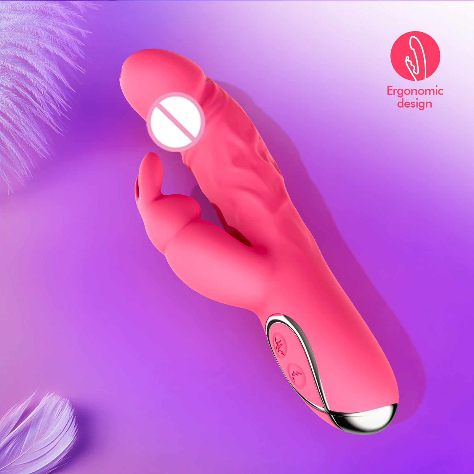 Premium Rabbit Vibrator with G-Spot & Clitoral Stimulation - Multi-Speed Dual Motor Adult Sex Toys - Waterproof Silicone Wellness Product India - Image 13