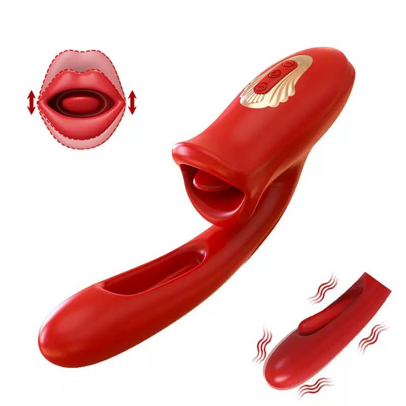 Premium 3-in-1 Tongue Licking & G-Spot Vibrator - Waterproof Clitoral & Nipple Stimulator Sex Toy for Couples - Best Adult Wellness Product in India - Image 5