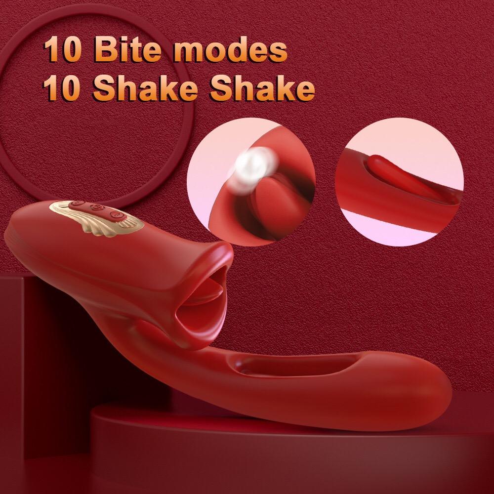 Premium 3-in-1 Tongue Licking & G-Spot Vibrator - Waterproof Clitoral & Nipple Stimulator Sex Toy for Couples - Best Adult Wellness Product in India - Image 7