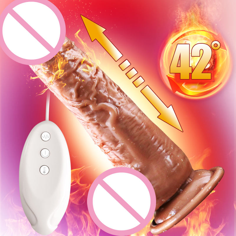 Realistic Thrusting Dildo Vibrator for Women - Remote Control & Heating Mode - Premium Silicone Telescopic Adult Wellness Sex Toys in India - Image 6
