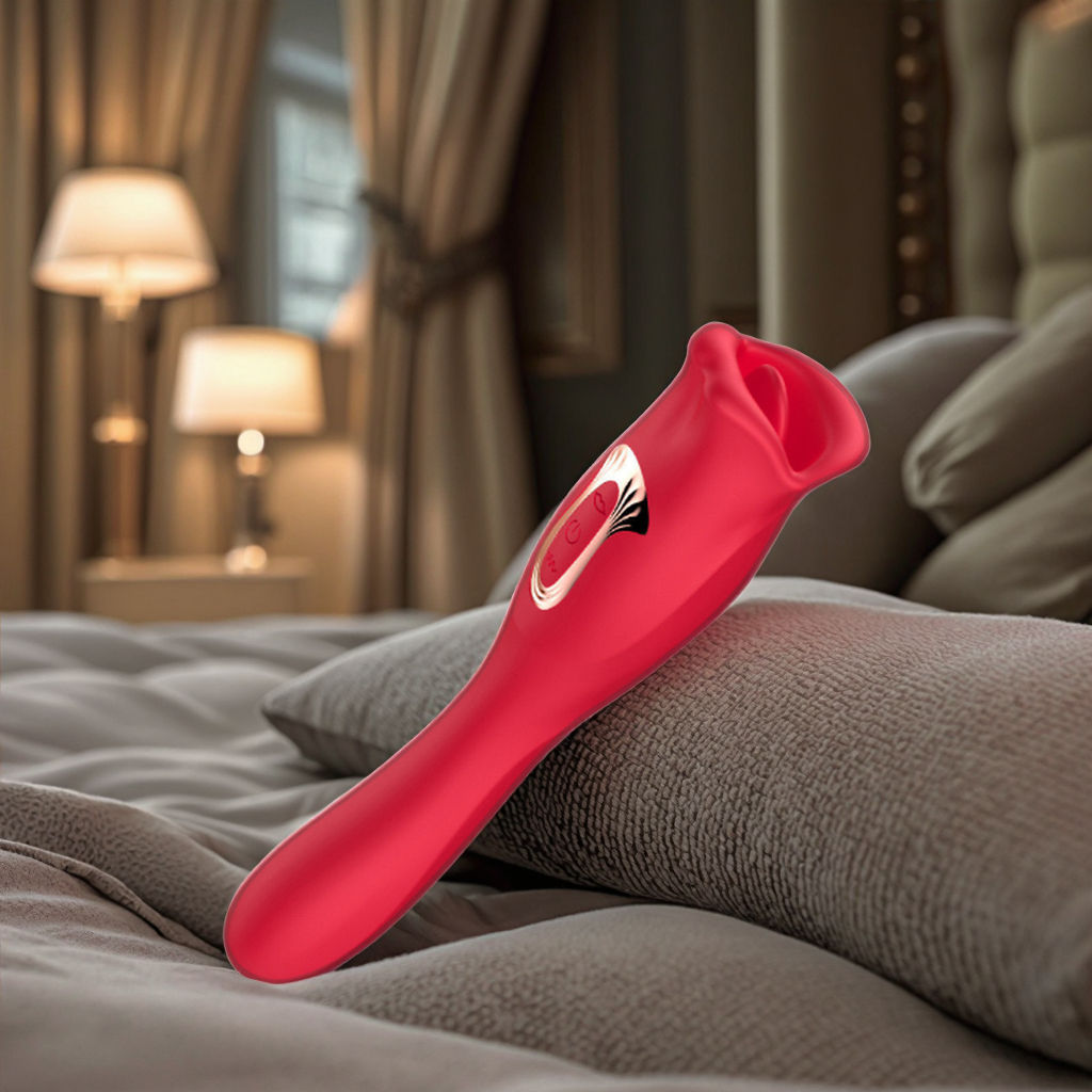 10 Mode Vibration & 10 Mode Bite 2-in-1 Thrusting Clitoral Tongue Vibrator - G Spot Stimulator Licking Vibrator Sex Toy for Women - Discreet Delivery India - Image 6