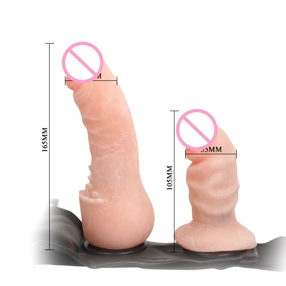 Premium Realistic Double Head Strap-on Dildo for Couples - Ultra Soft Body-Safe Silicone Dual Ended Wearable Toy - Best Adult Wellness Product India - Image 5