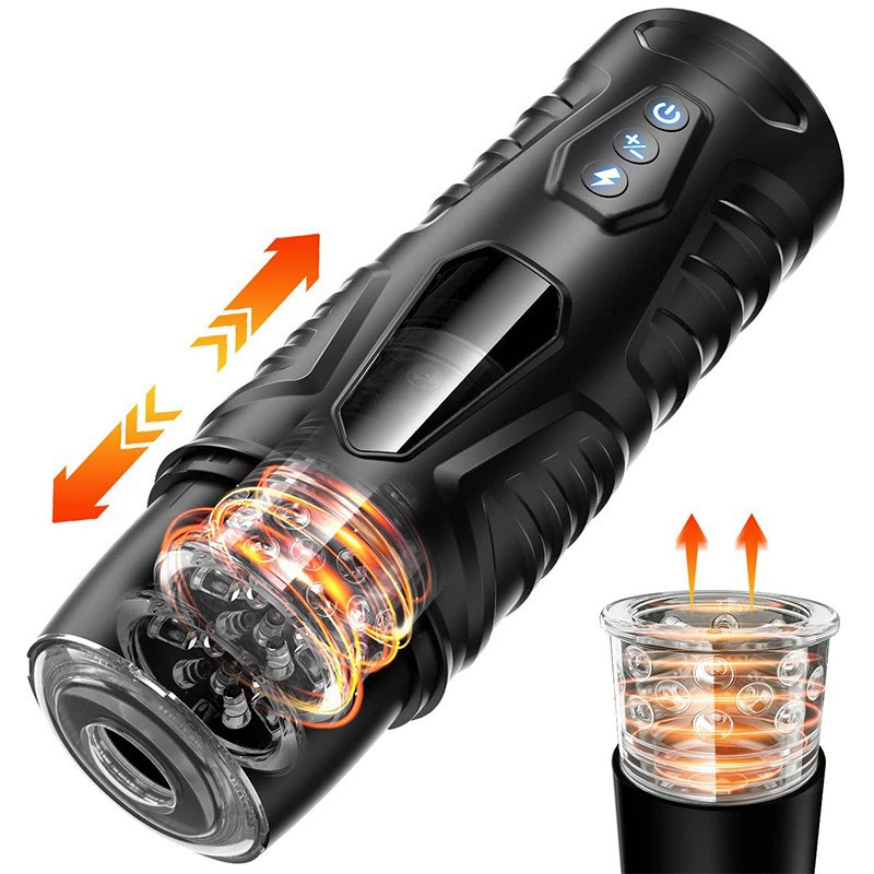 Premium Automatic Male Masturbator Cup - Thrusting & Rotating 3D Realistic Stroker - Hands-Free Vibration Adult Sex Toy for Men India - Image 11