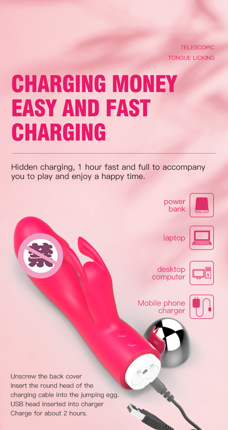 Premium USB-Powered 30-Mode Rose G-Spot Rabbit Vibrator - Waterproof Dual Stimulation Sex Toy for Women & Couples - Best Adult Wellness Product India - Image 14