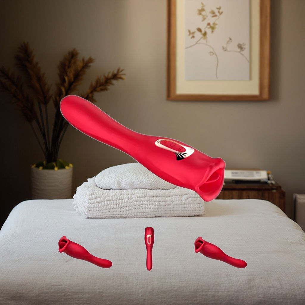 10 Mode Vibration & 10 Mode Bite 2-in-1 Thrusting Clitoral Tongue Vibrator - G Spot Stimulator Licking Vibrator Sex Toy for Women - Discreet Delivery India - Image 7