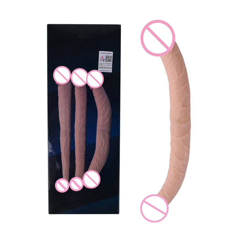 Premium 37CM Super Long Double Ended Realistic Dildo - Flexible Dual Headed Dong for Couples & Lesbians - Soft Silicone Adult Sex Toy India - Image 7