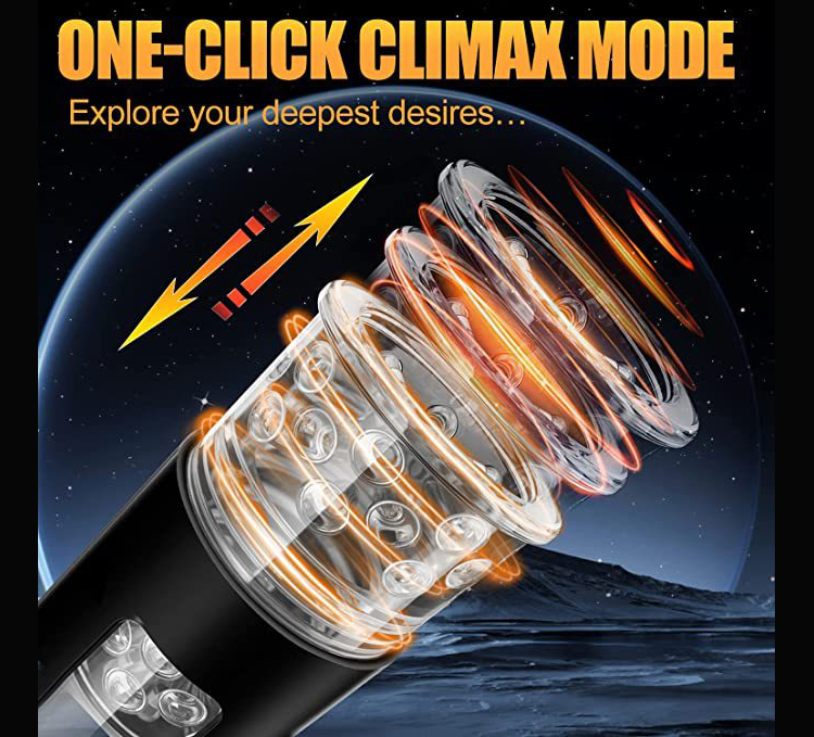 Premium Automatic Male Masturbator Cup - Thrusting & Rotating 3D Realistic Stroker - Hands-Free Vibration Adult Sex Toy for Men India - Image 4