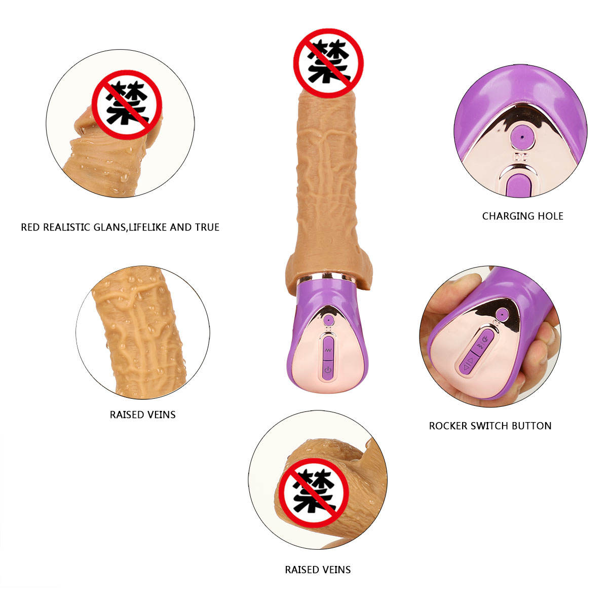 Premium Dildos for Women Huge Realistic Sex Toy Soft Silicone Electric Dildo for Women With Rotate & Heating & Vibrating Dildo Vibrator - Image 4