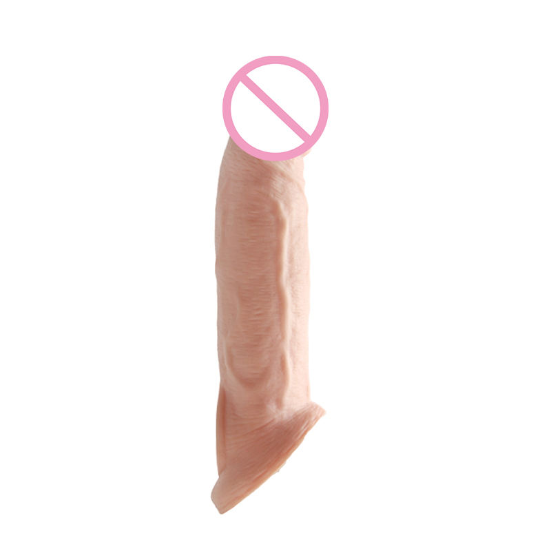 India's Best Realistic Silicone Huge Penis Sleeve & Cock Extender - Reusable Delay Condom for Men - Soft TPE Male Enhancement Adult Toy - Image 10
