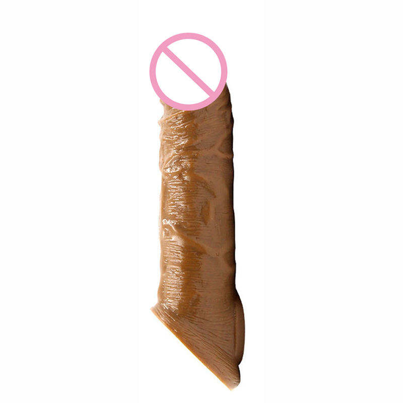 India's Best Realistic Silicone Huge Penis Sleeve & Cock Extender - Reusable Delay Condom for Men - Soft TPE Male Enhancement Adult Toy - Image 7
